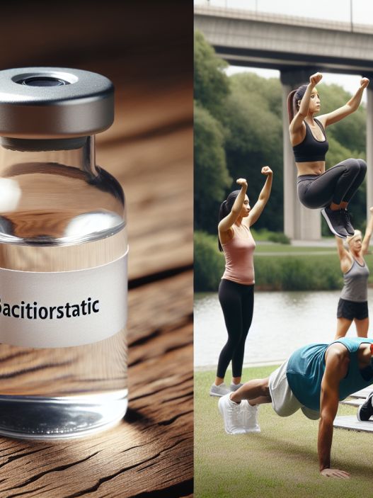 Agua bacteriostática para inyección y entrenamiento de calistenia