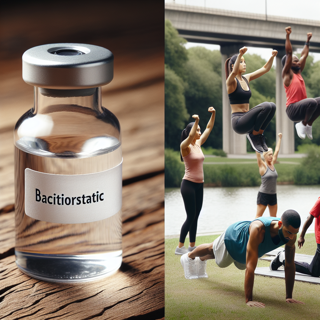 Agua bacteriostática para inyección y entrenamiento de calistenia