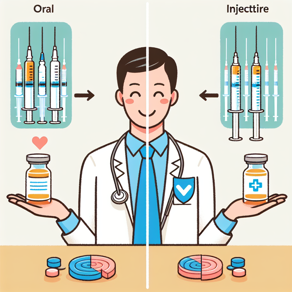 Diferencias entre Preparados de péptidos oral e inyectable